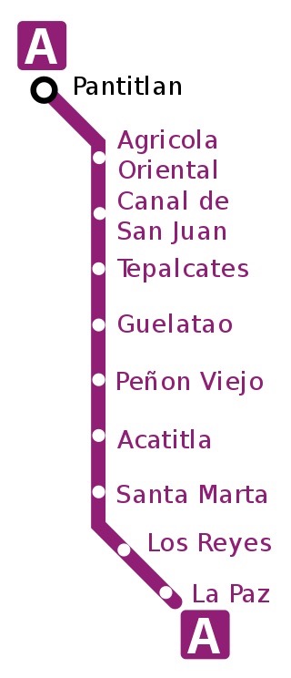 LÍNEA A PANTITLÁN - LA PAZ - Metro CDMX
